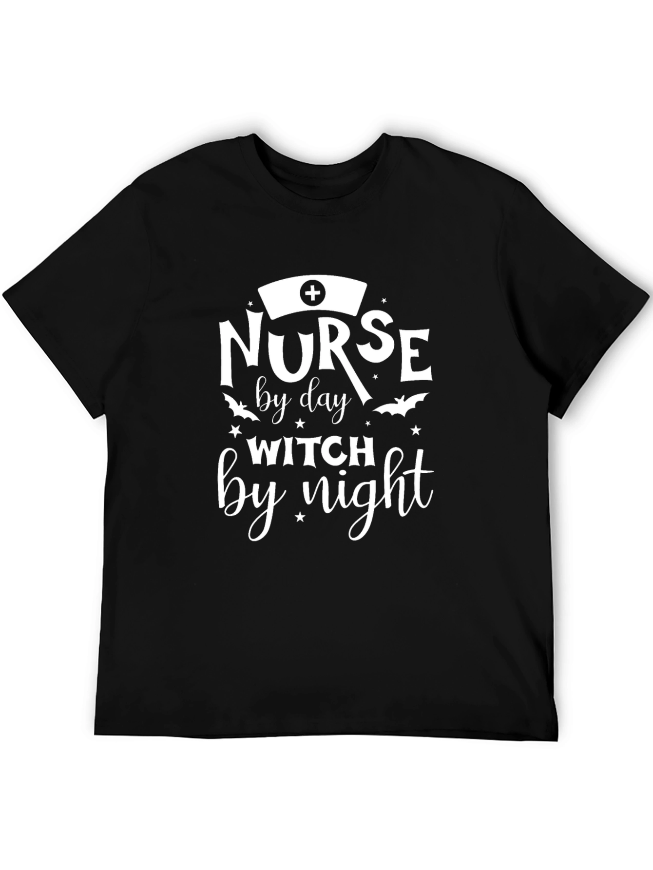Nurse By Day Witch By Night T-Shirt - Black Graphic Tee