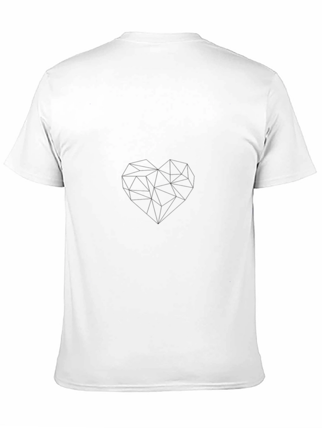 Geometric Heart Tee - Modern Black T-Shirt