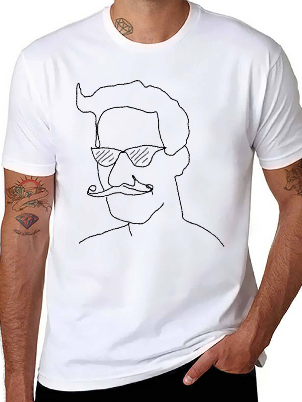 Cool Dude Graphic Tee - Black Cotton T-Shirt