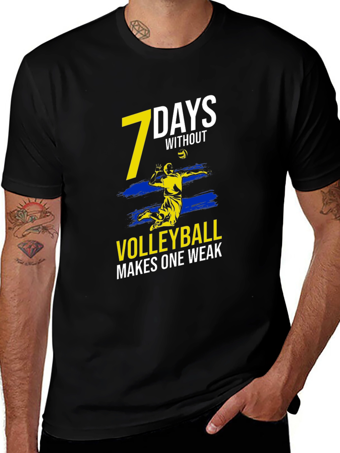 Volleyball T-Shirt - 7 Days Without Volleyball Makes One Weak