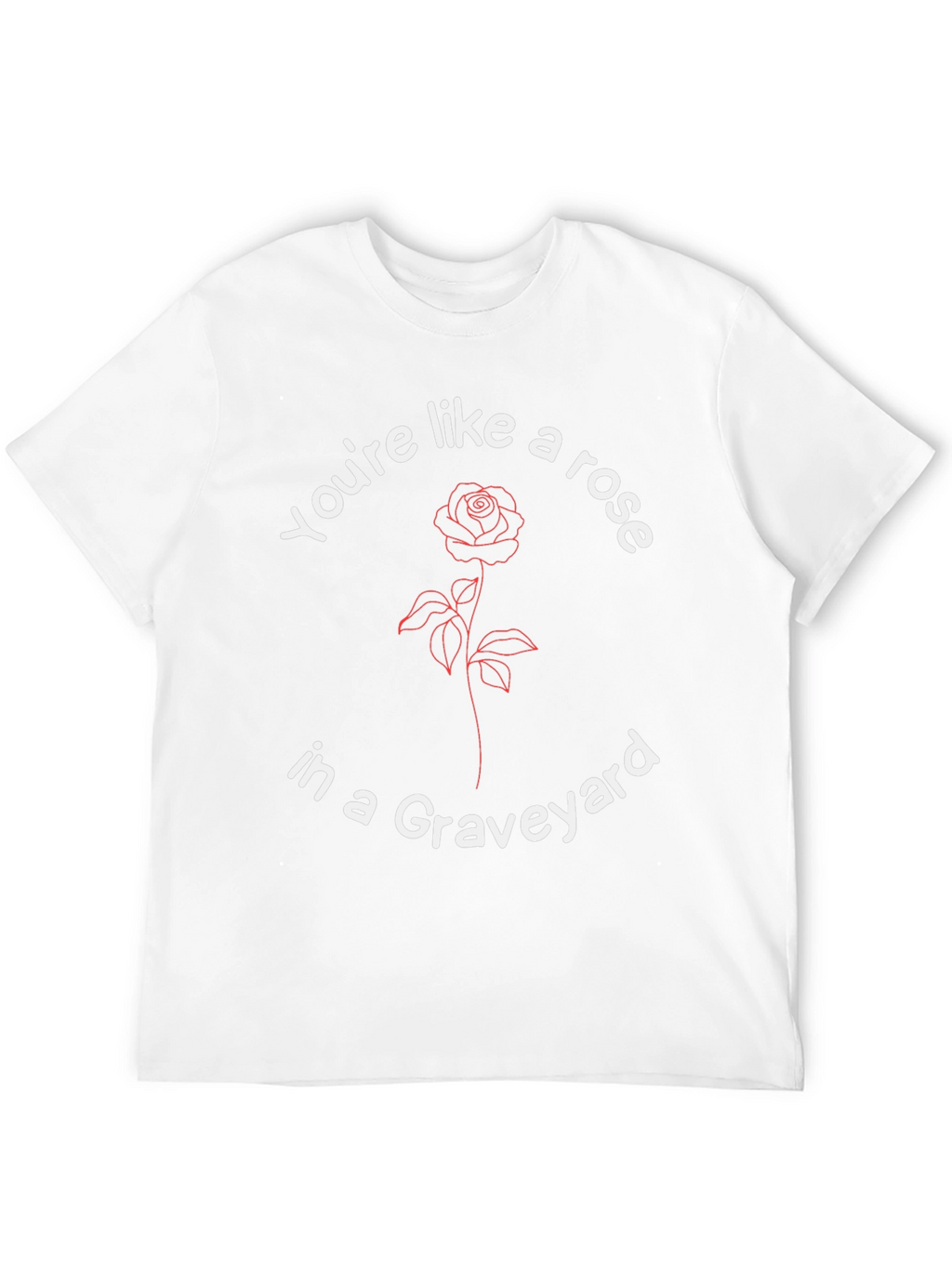 Rose in a Graveyard Graphic T-Shirt