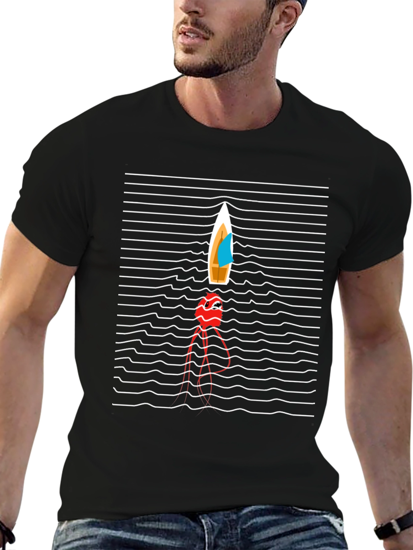Nautical Illusion Tee - Trendy Graphic T-Shirt