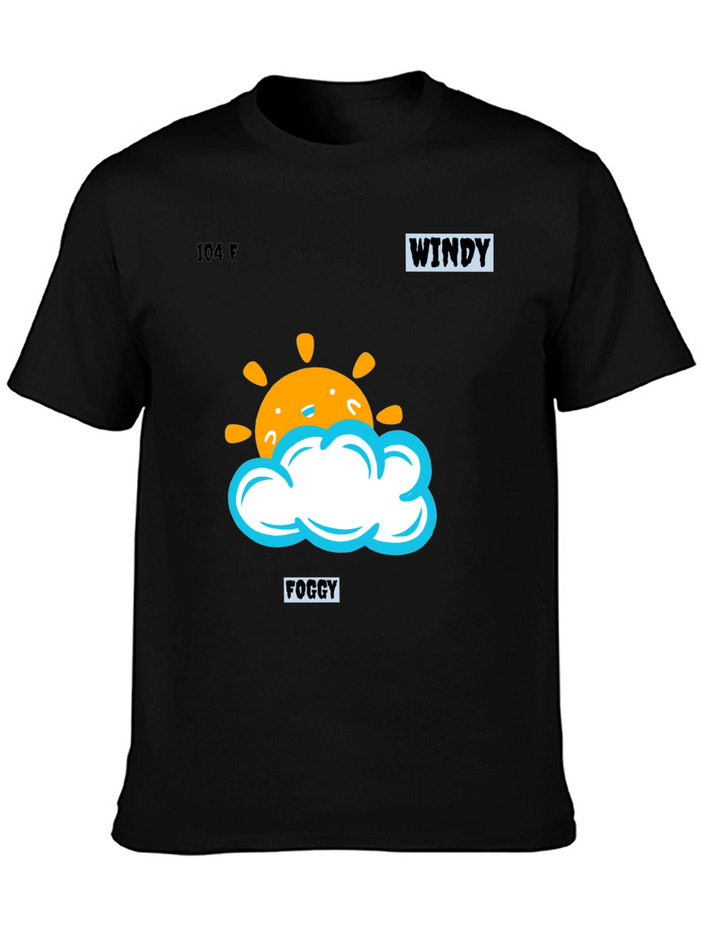 Weather Pattern Black Graphic Tee