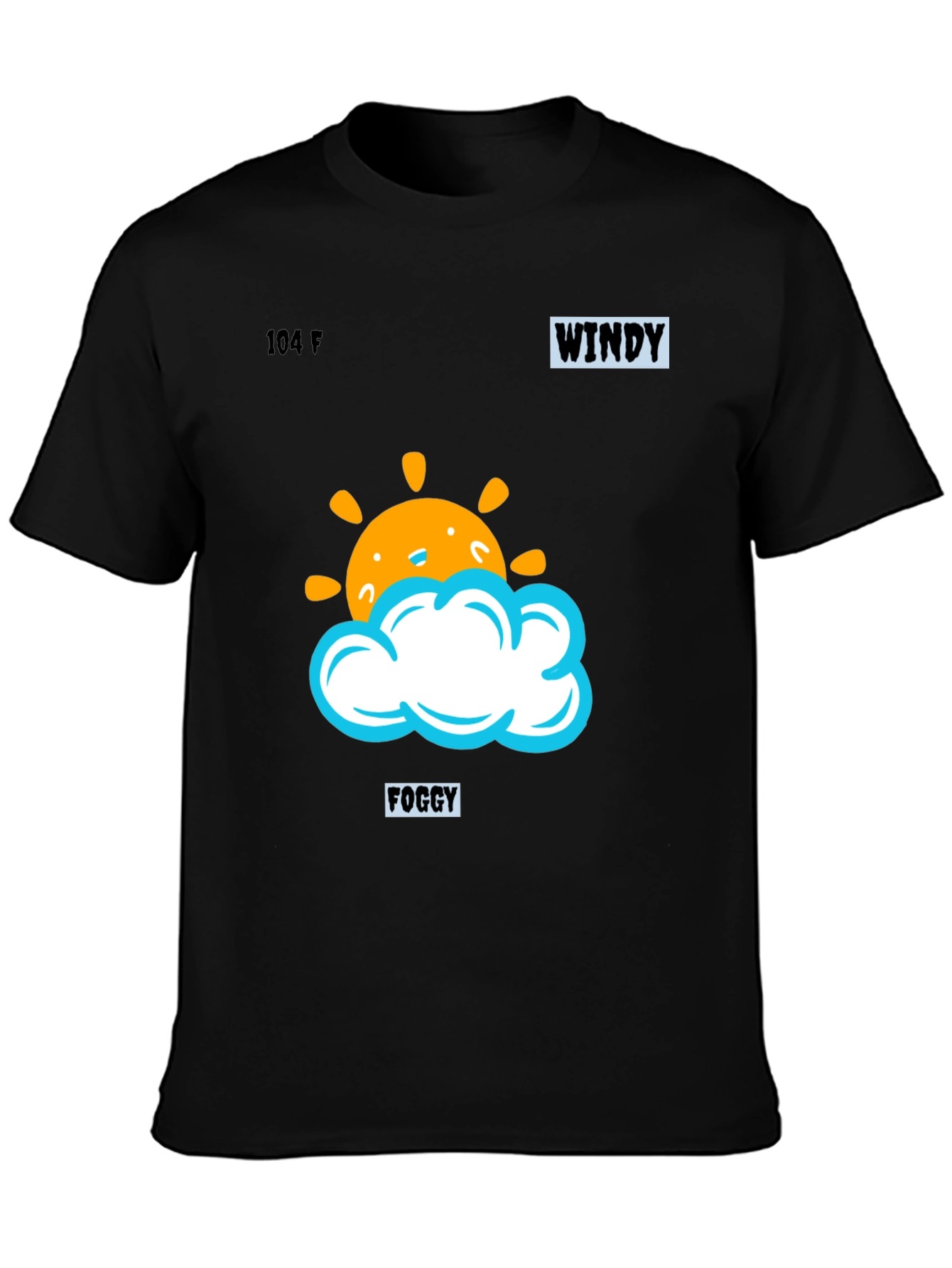 Weather Pattern Black Graphic Tee