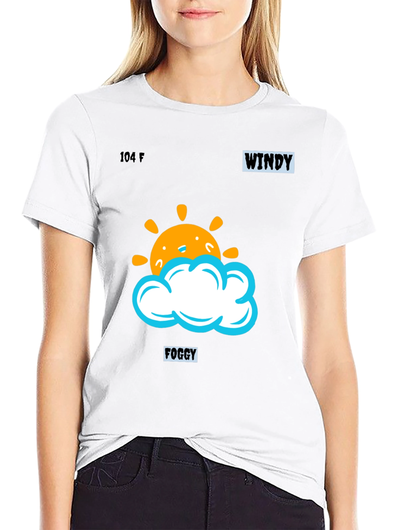Weather Pattern Black Graphic Tee