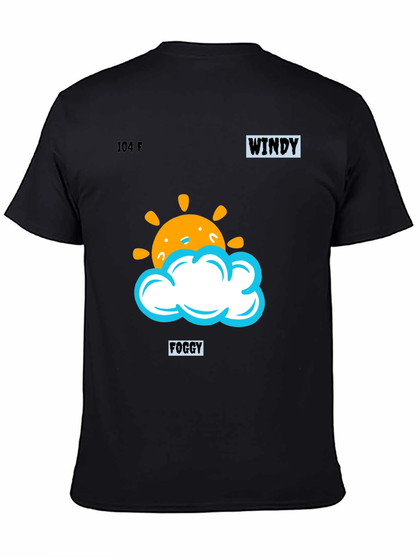Weather Pattern Black Graphic Tee