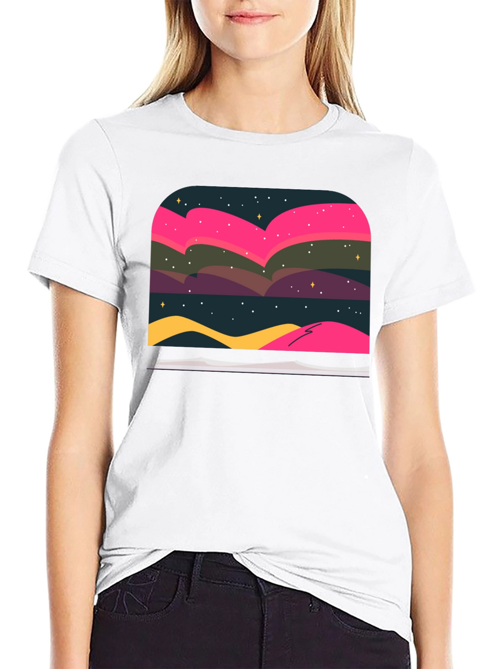 Northern Lights Graphic Tee - Black
