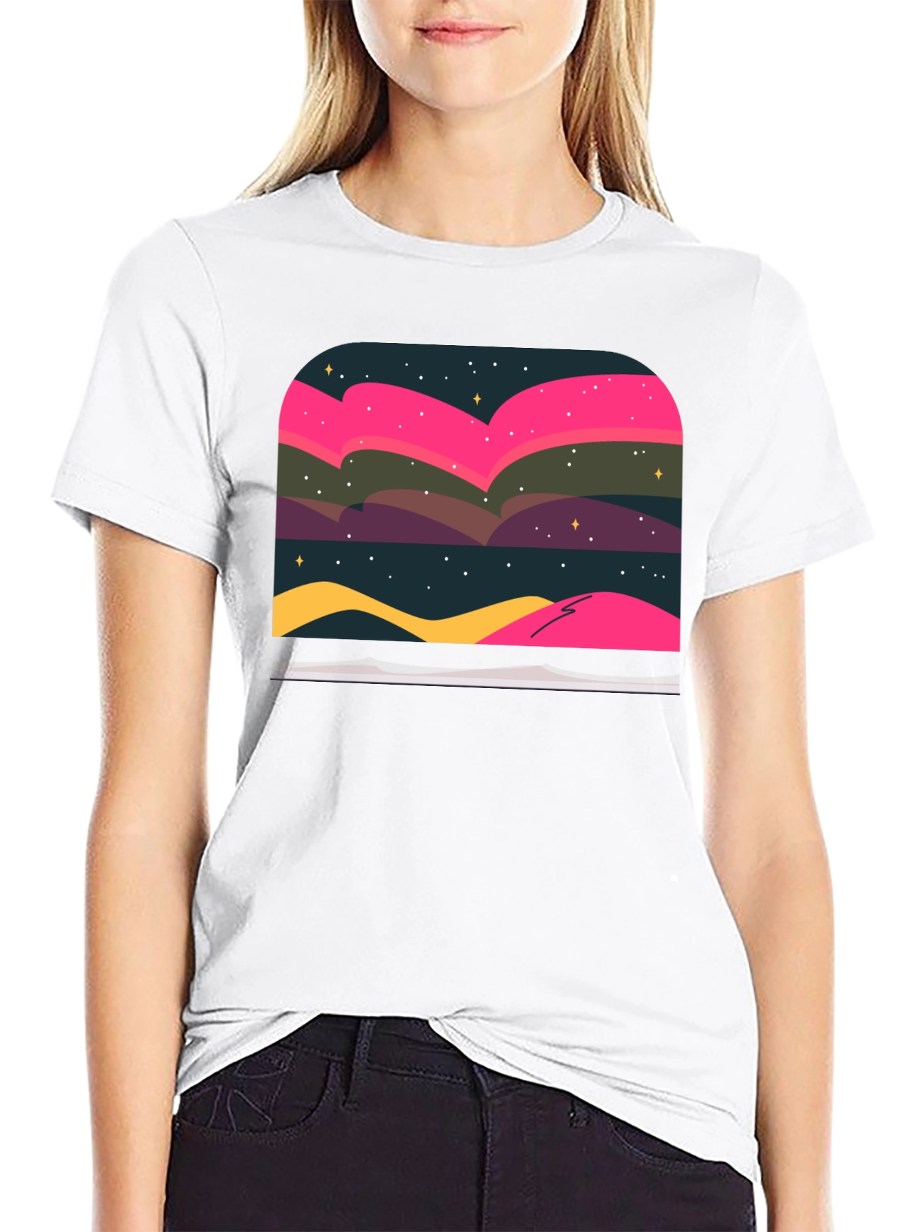 Northern Lights Graphic Tee - Black