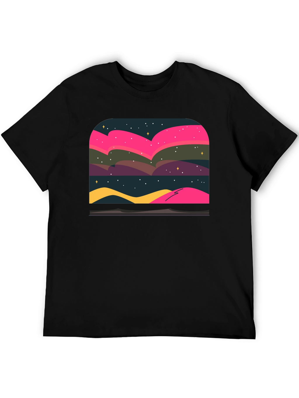 Northern Lights Graphic Tee - Black