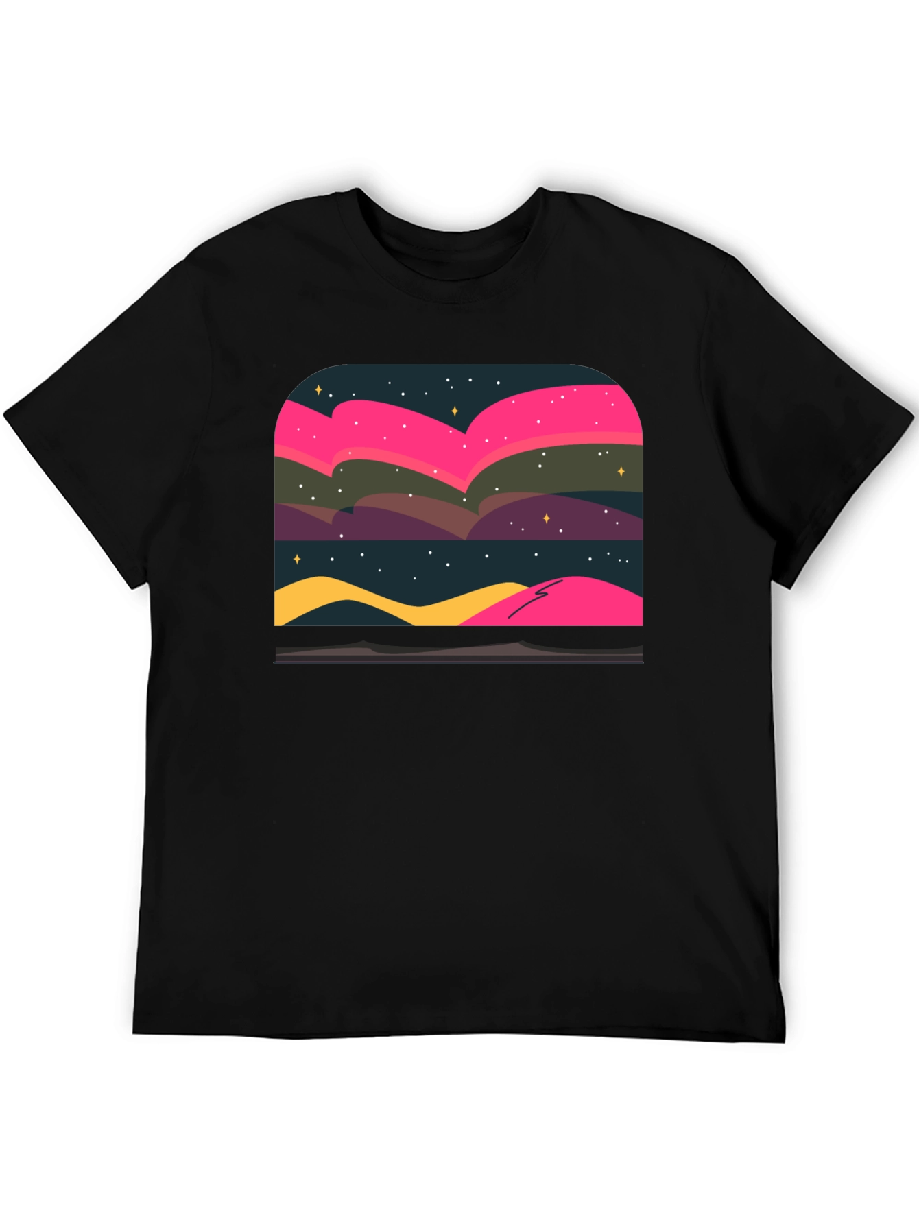 Northern Lights Graphic Tee - Black