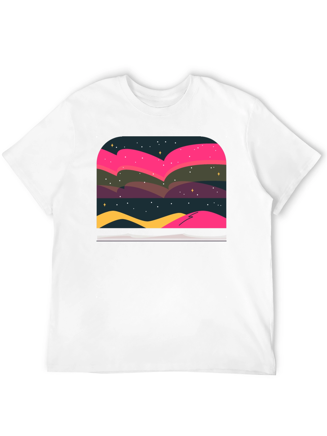 Northern Lights Graphic Tee - Black