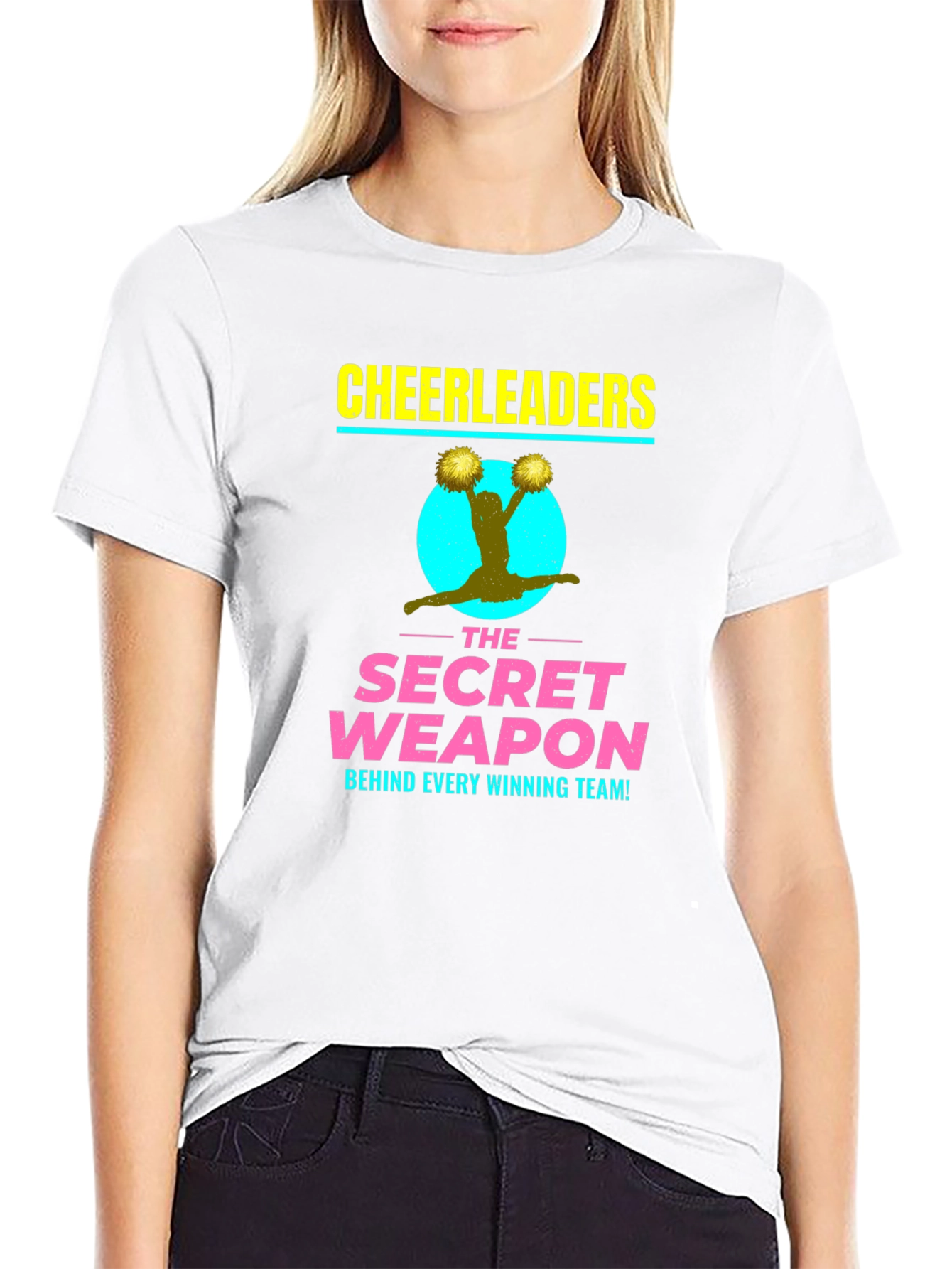 Cheerleader Secret Weapon T-Shirt - Black