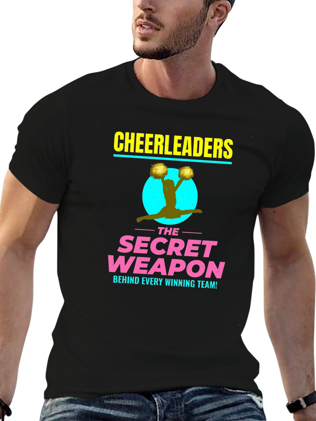 Cheerleader Secret Weapon T-Shirt - Black