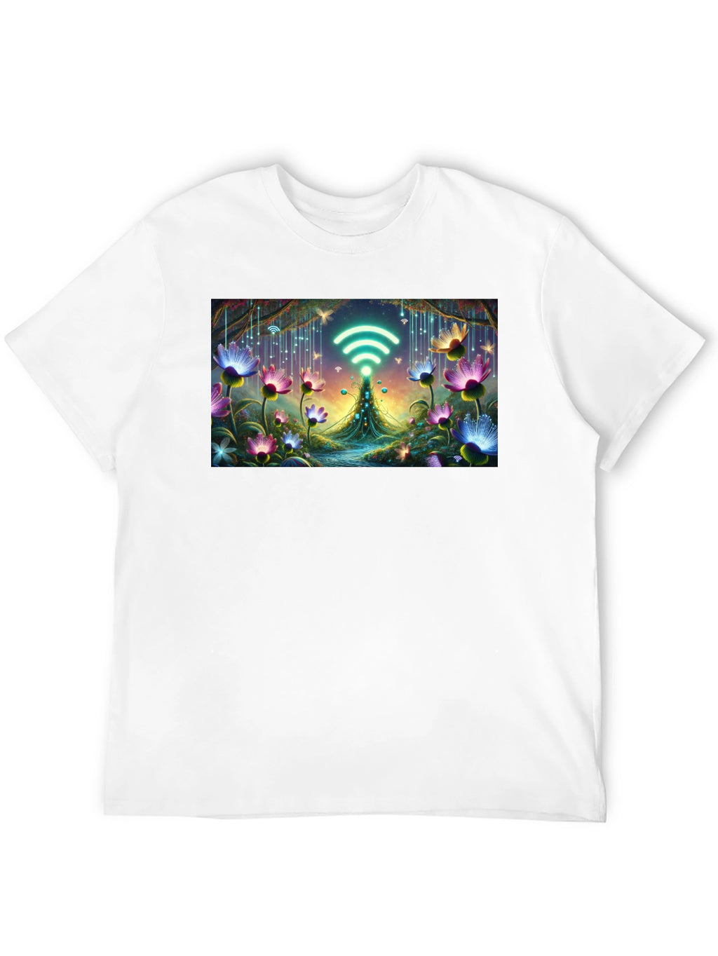 WiFi Fairy Garden Black T-Shirt