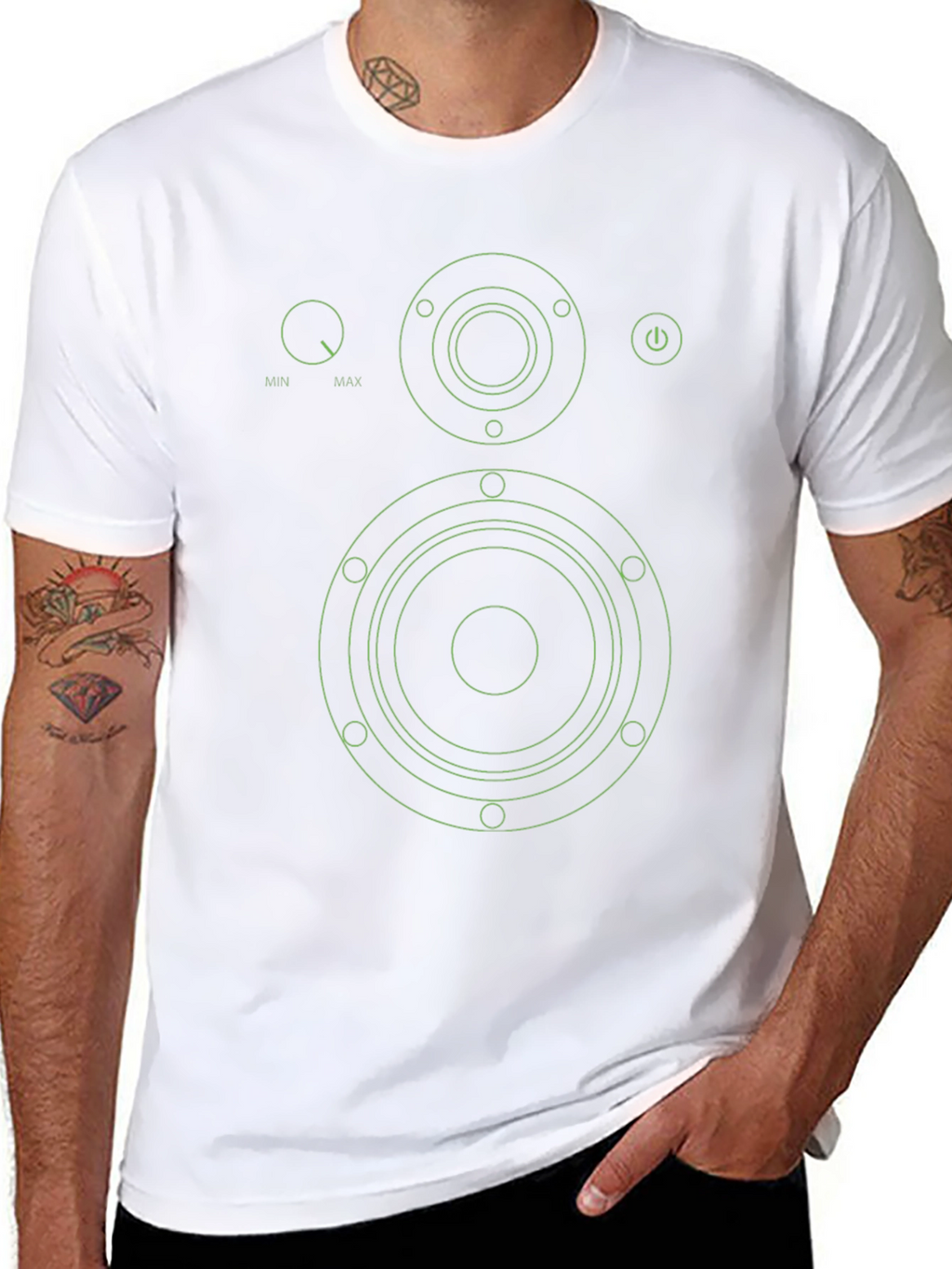 Speaker Graphic Tee - Modern Audio Lover T-Shirt