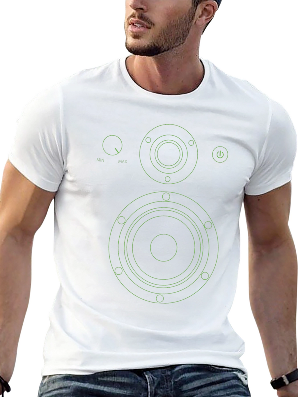 Speaker Graphic Tee - Modern Audio Lover T-Shirt