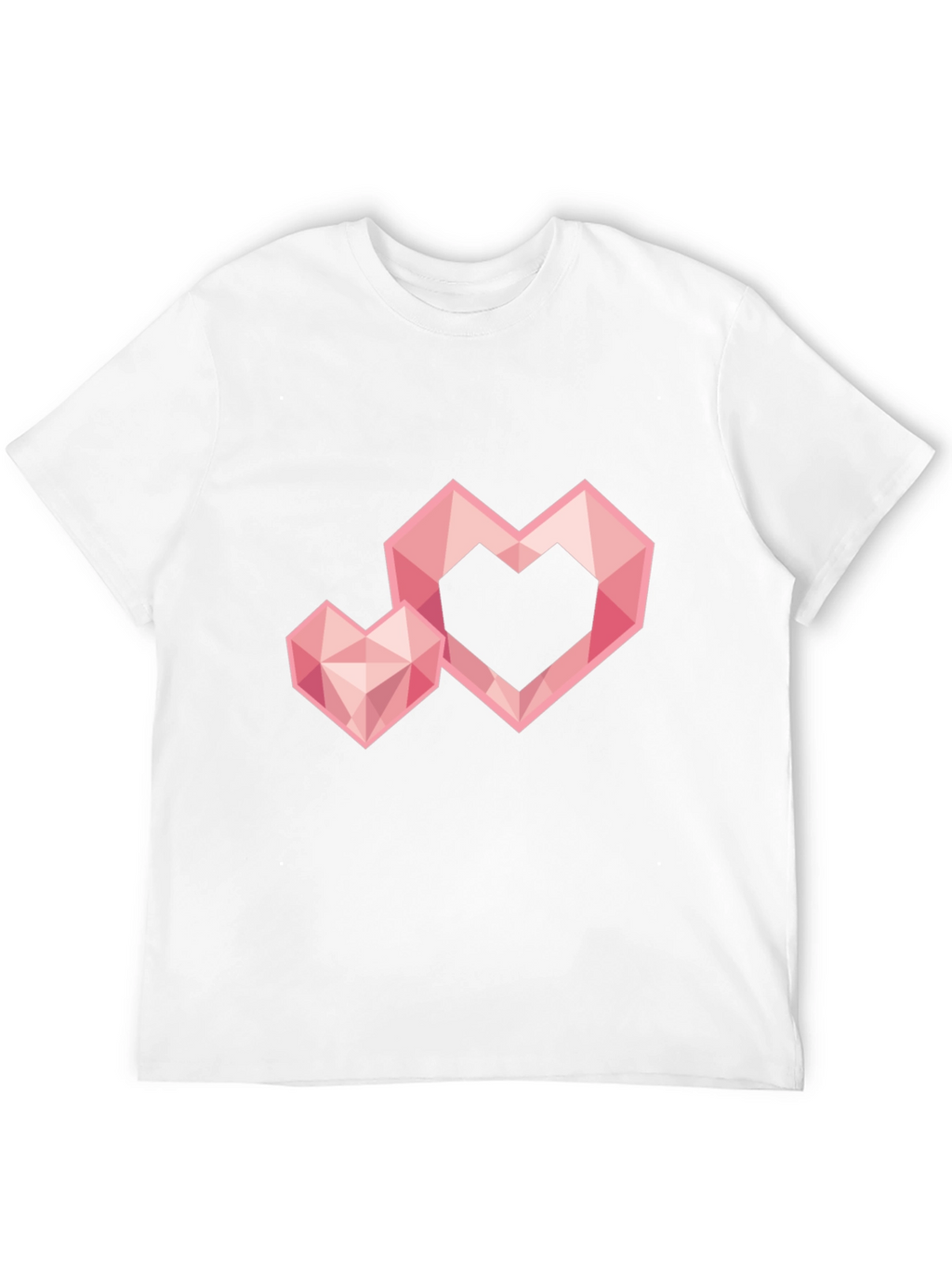 Geometric Heart Graphic Tee - Trendy Black T-Shirt