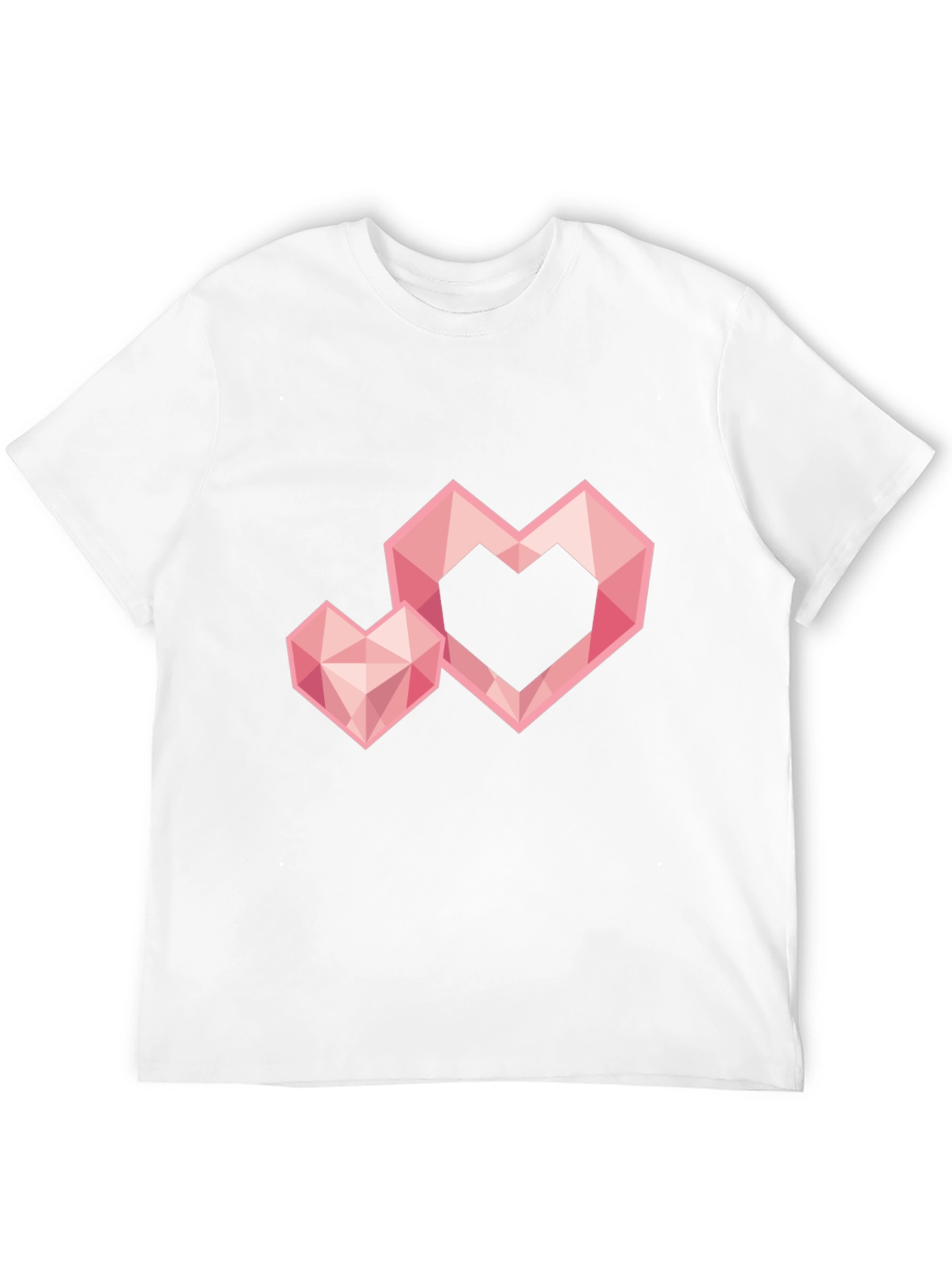 Geometric Heart Graphic Tee - Trendy Black T-Shirt