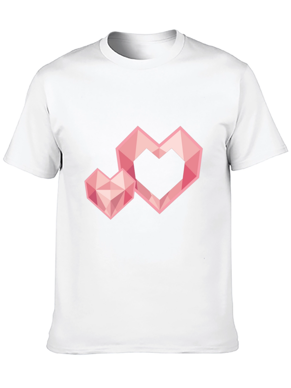 Geometric Heart Graphic Tee - Trendy Black T-Shirt