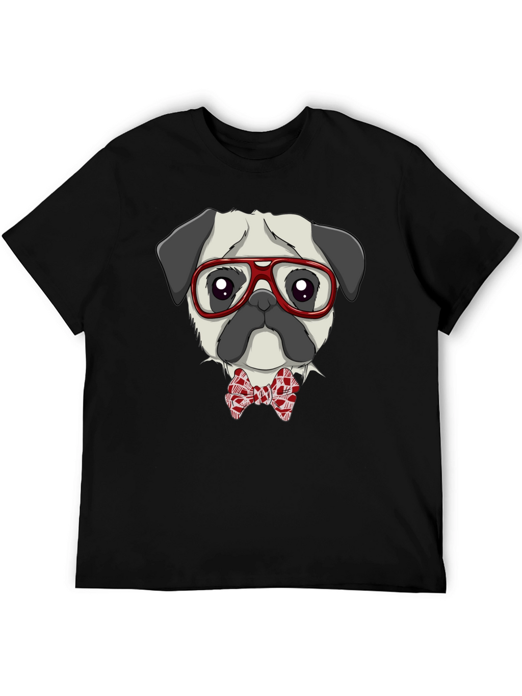 Pug with Glasses & Bow Tie T-Shirt