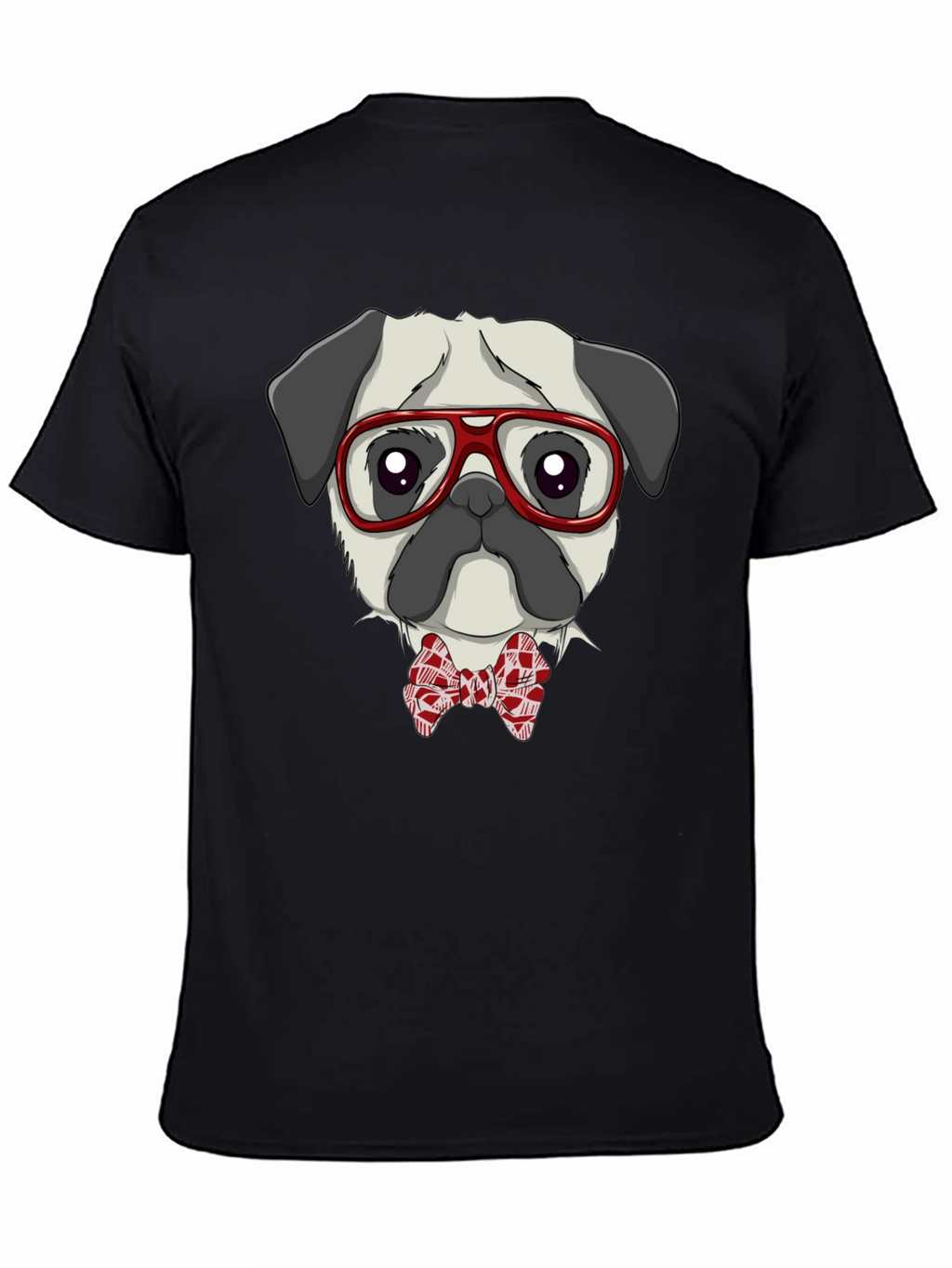 Pug with Glasses & Bow Tie T-Shirt