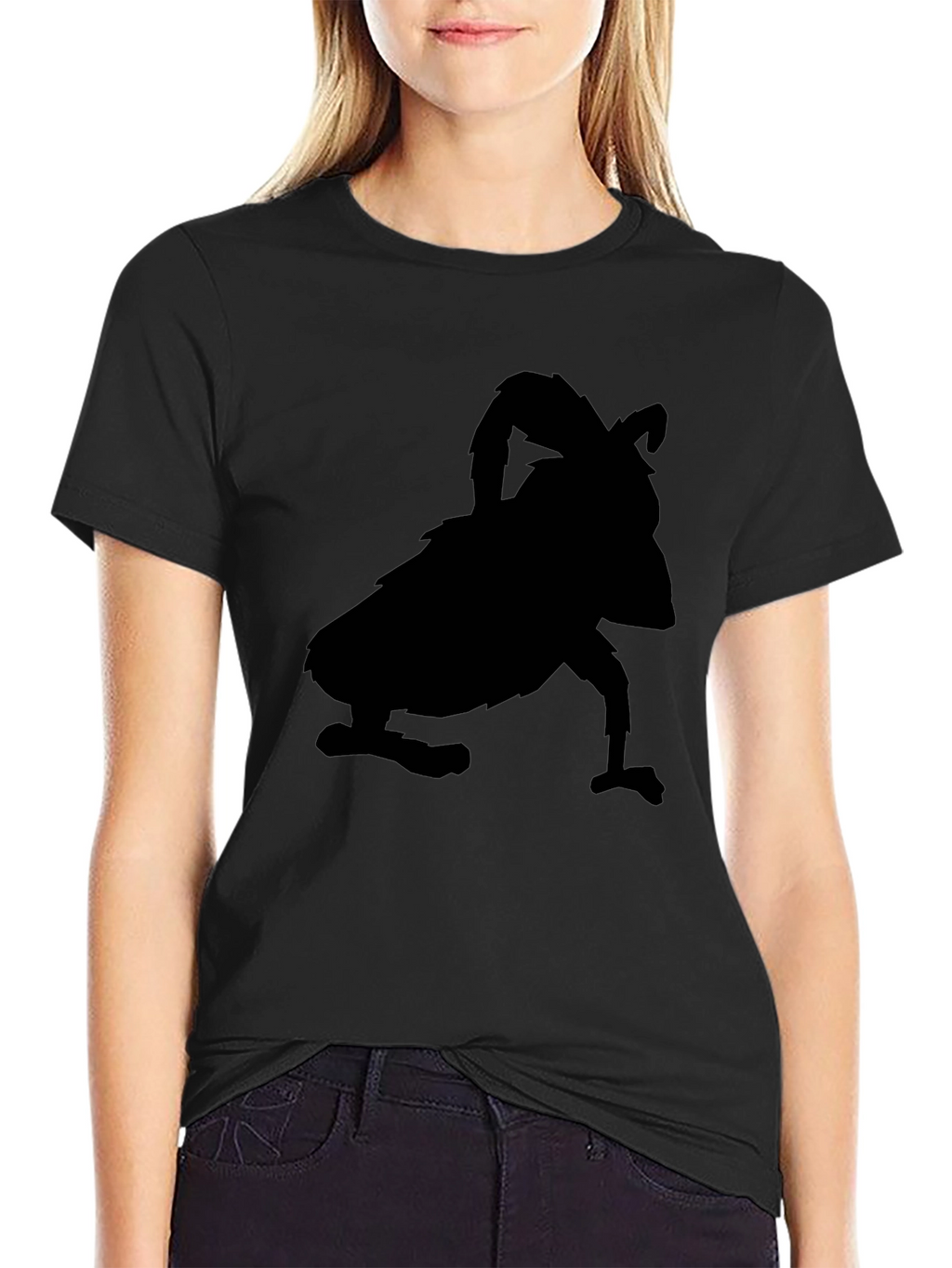 Silhouette Creature Graphic Black T-Shirt