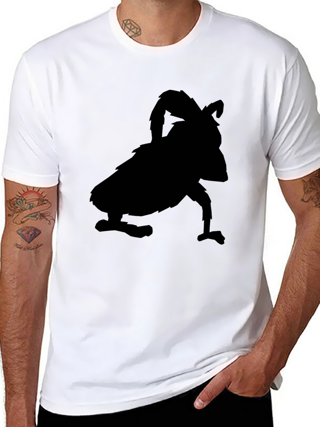 Silhouette Creature Graphic Black T-Shirt