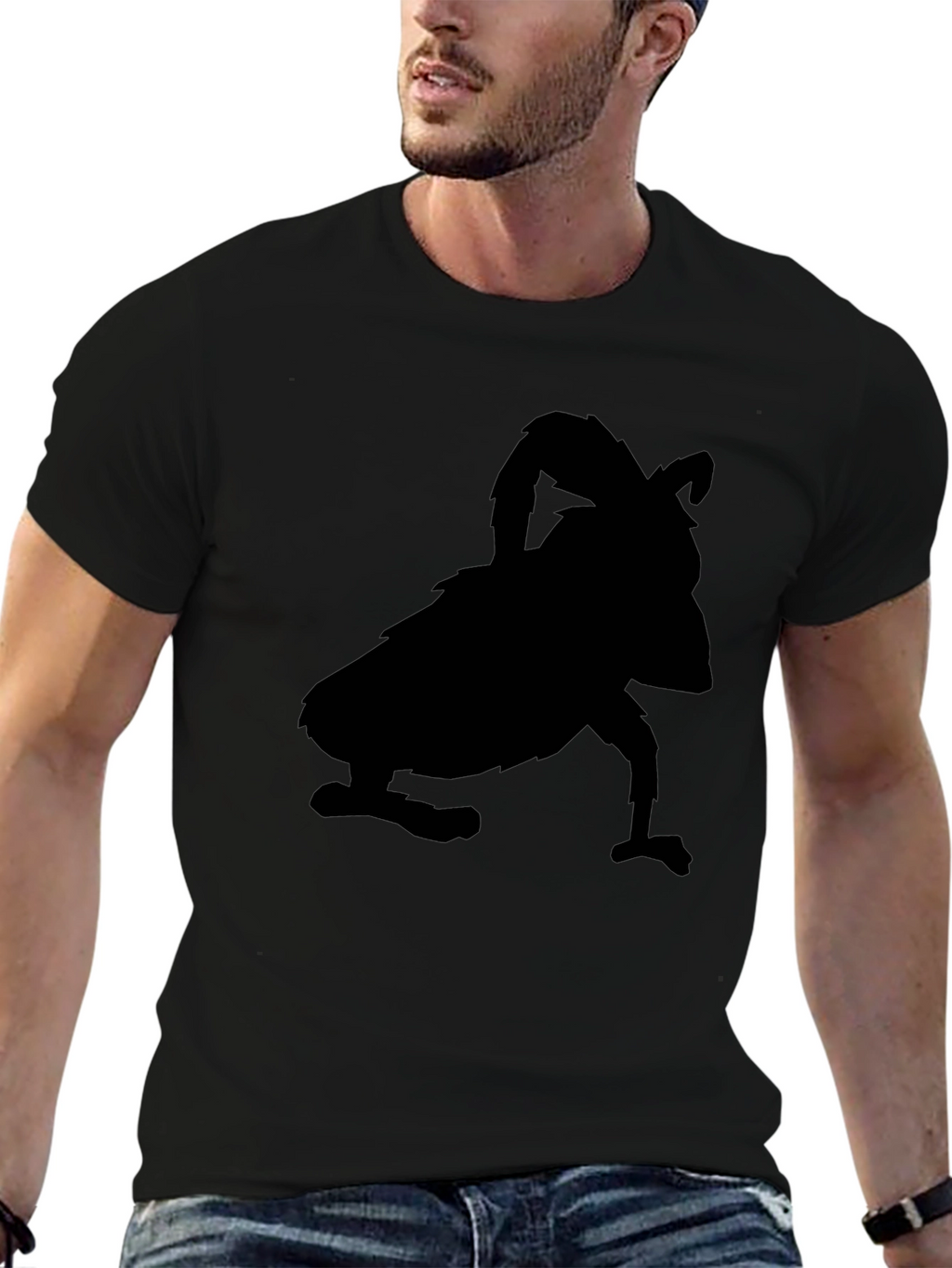 Silhouette Creature Graphic Black T-Shirt