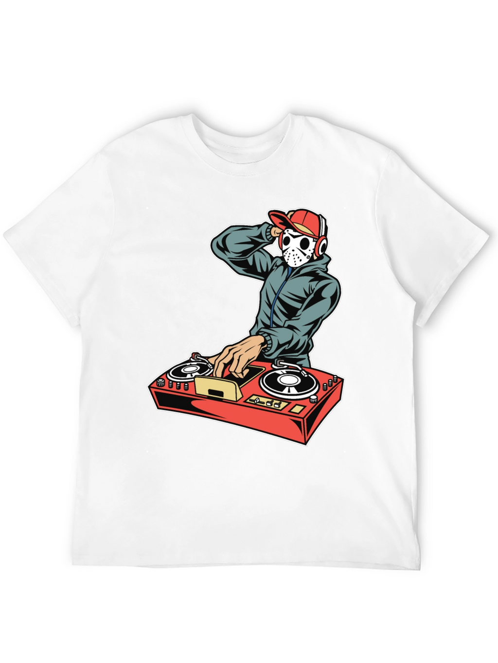 DJ Hockey Mask T-Shirt - Music Mixer Graphic Tee