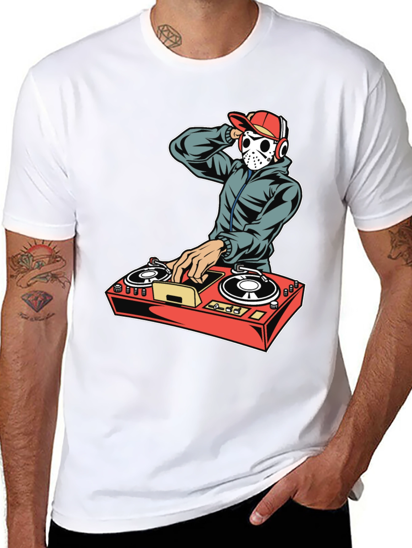 DJ Hockey Mask T-Shirt - Music Mixer Graphic Tee