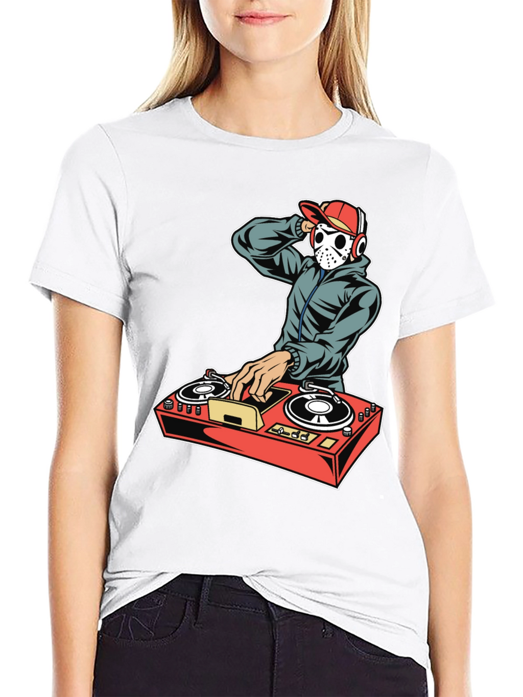 DJ Hockey Mask T-Shirt - Music Mixer Graphic Tee