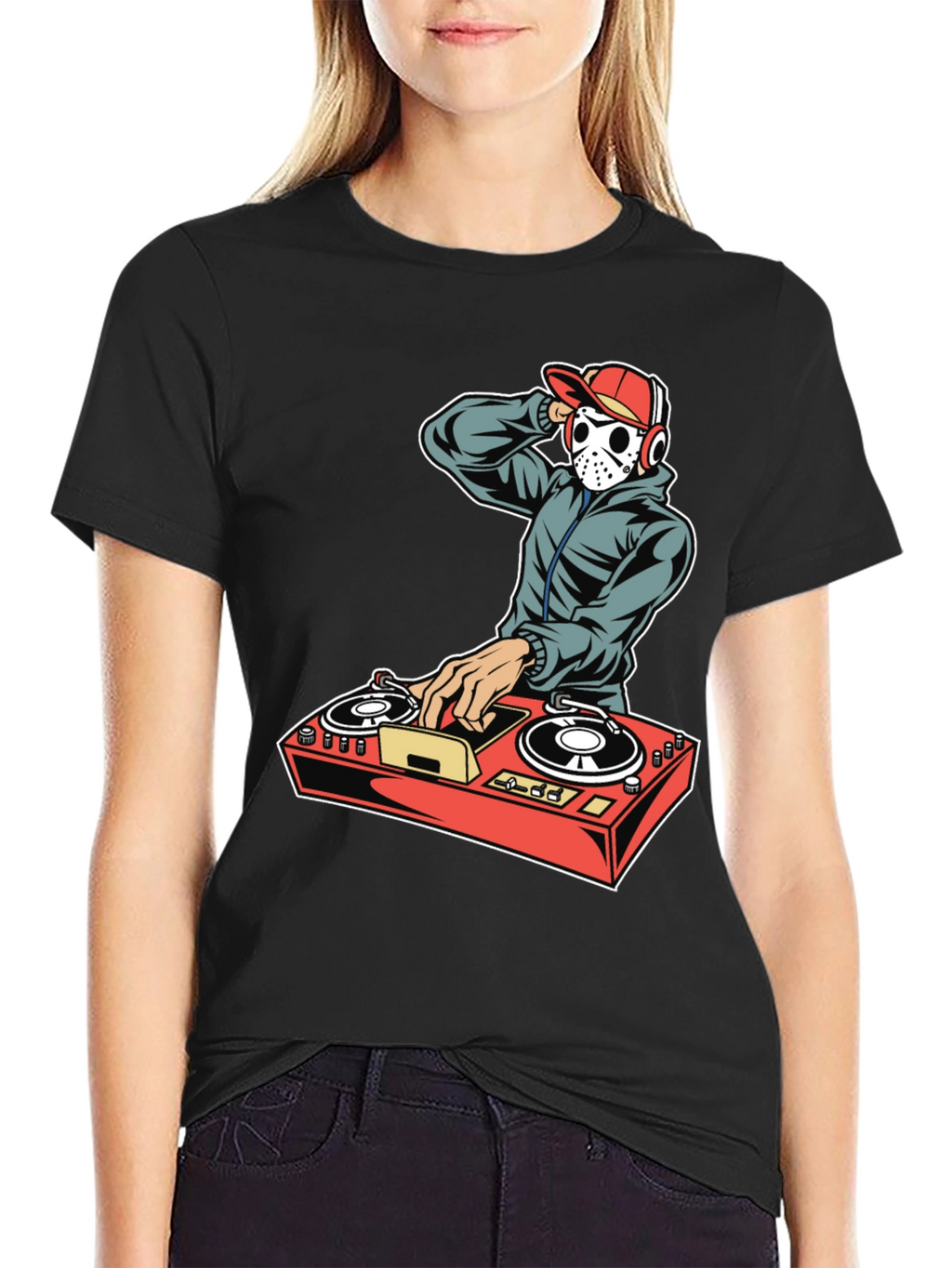 DJ Hockey Mask T-Shirt - Music Mixer Graphic Tee