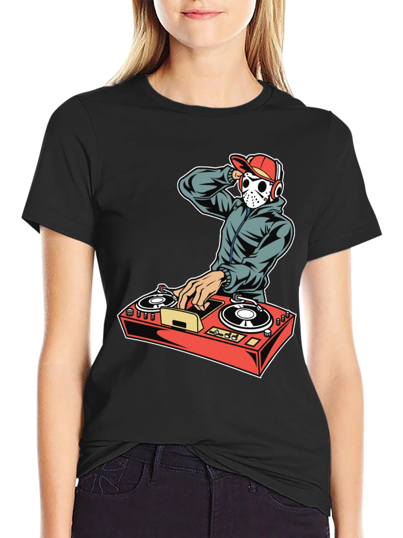 DJ Hockey Mask T-Shirt - Music Mixer Graphic Tee