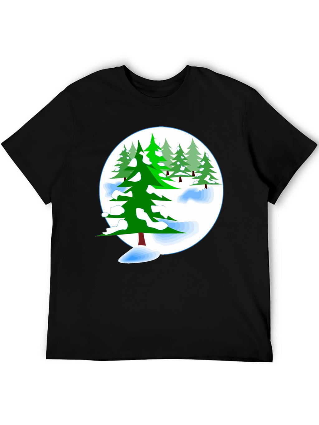 Winter Pine Tree Graphic T-Shirt