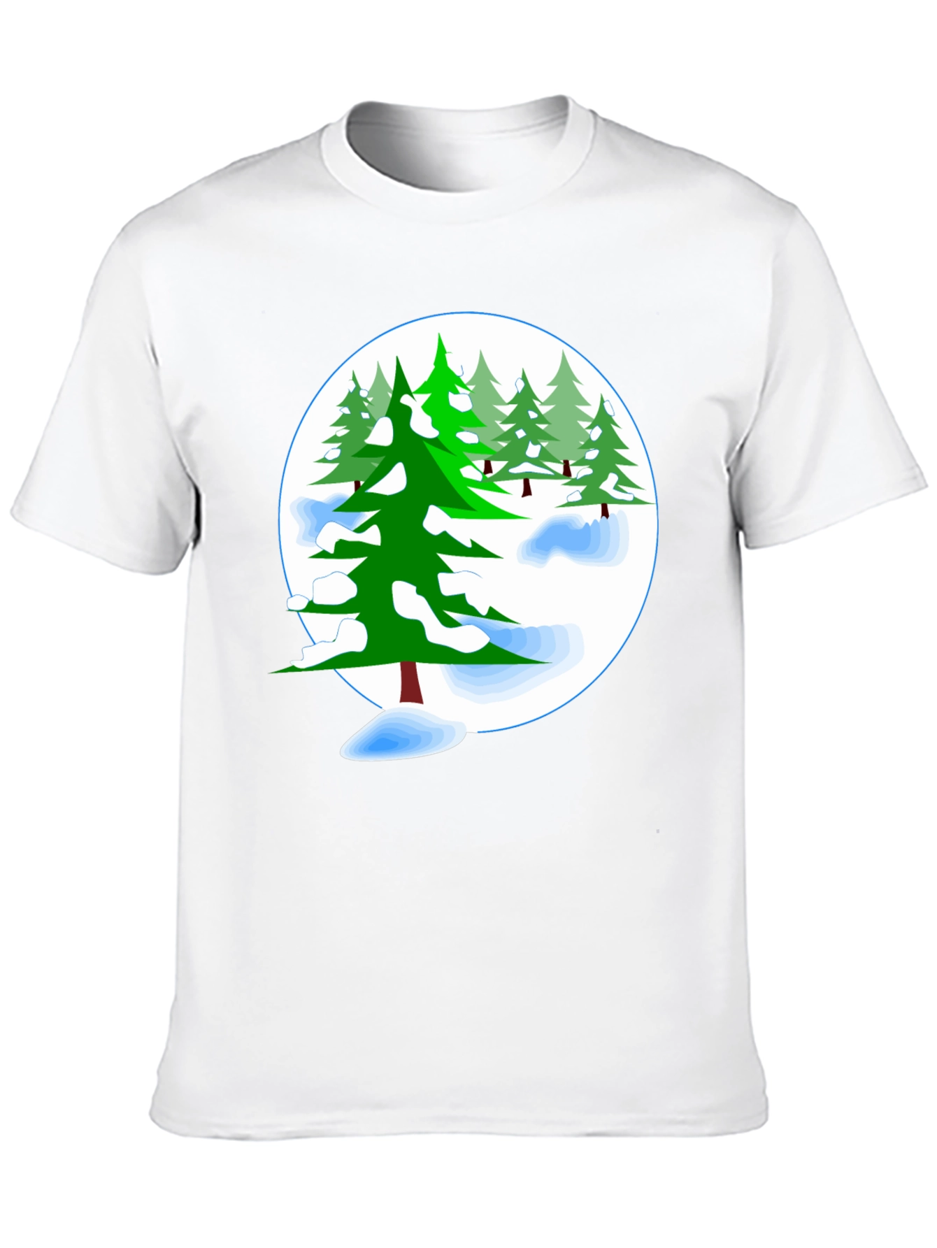 Winter Pine Tree Graphic T-Shirt