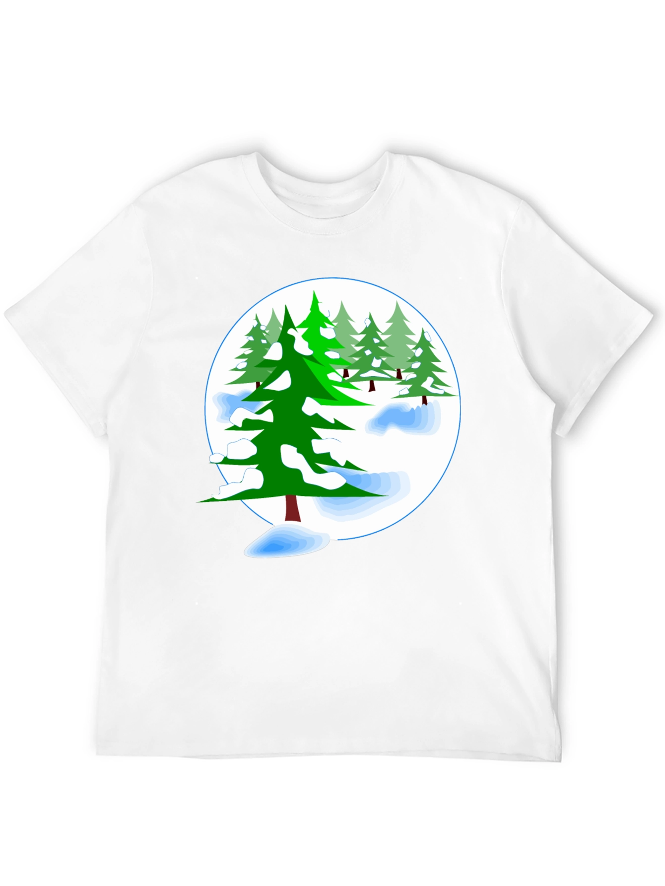 Winter Pine Tree Graphic T-Shirt