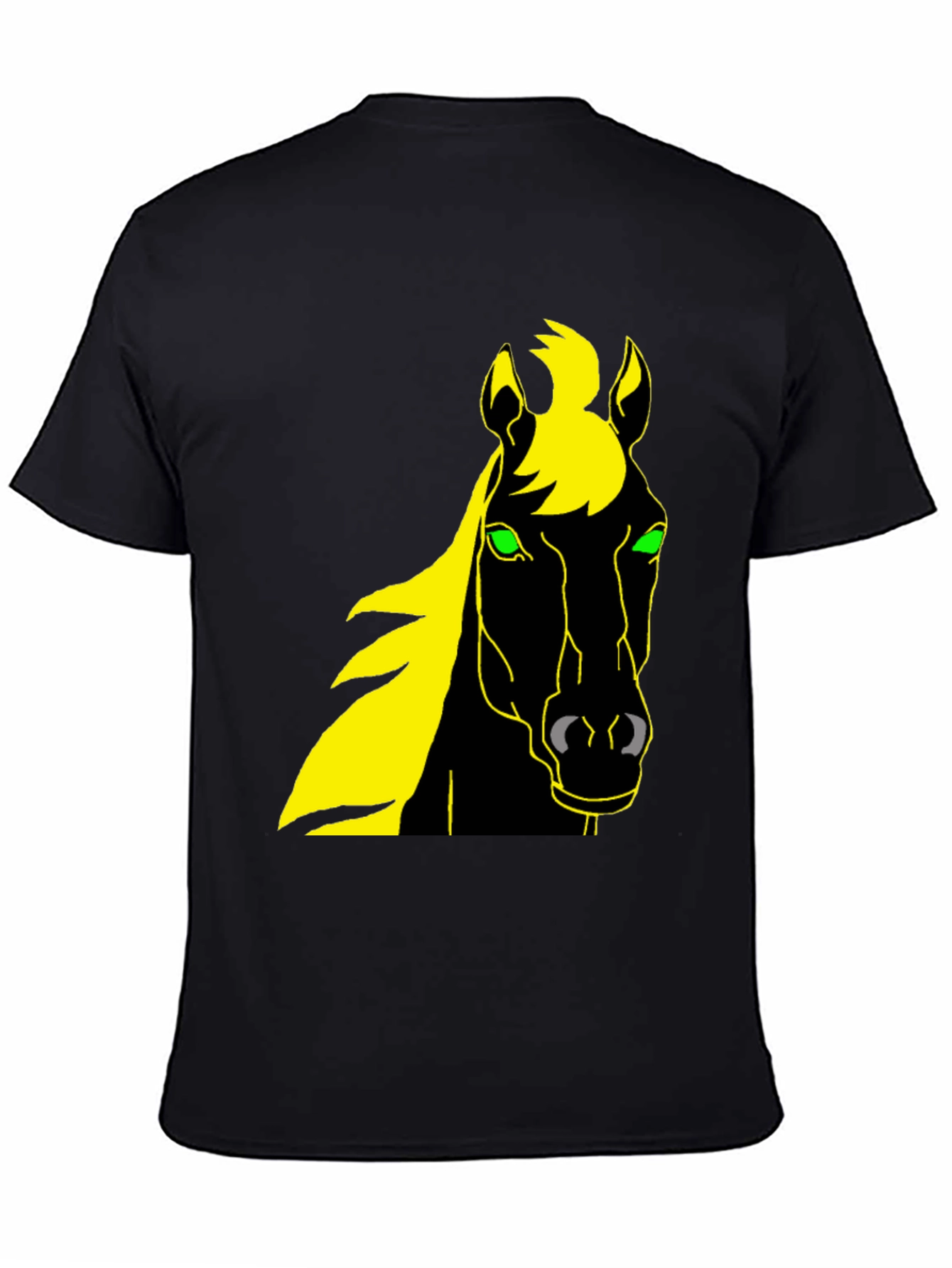 Horse Graphic Tee - Black T-Shirt with Bold Animal Design