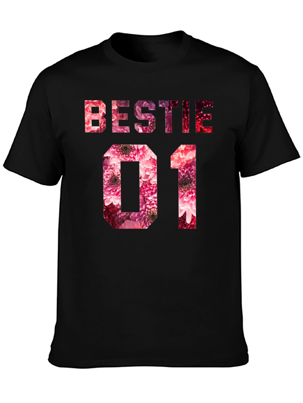 Bestie 01 Floral T-Shirt - Cute Matching Tee