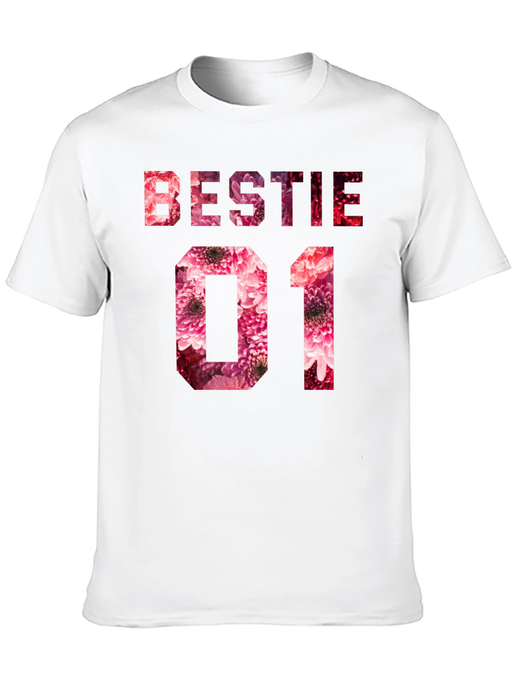 Bestie 01 Floral T-Shirt - Cute Matching Tee