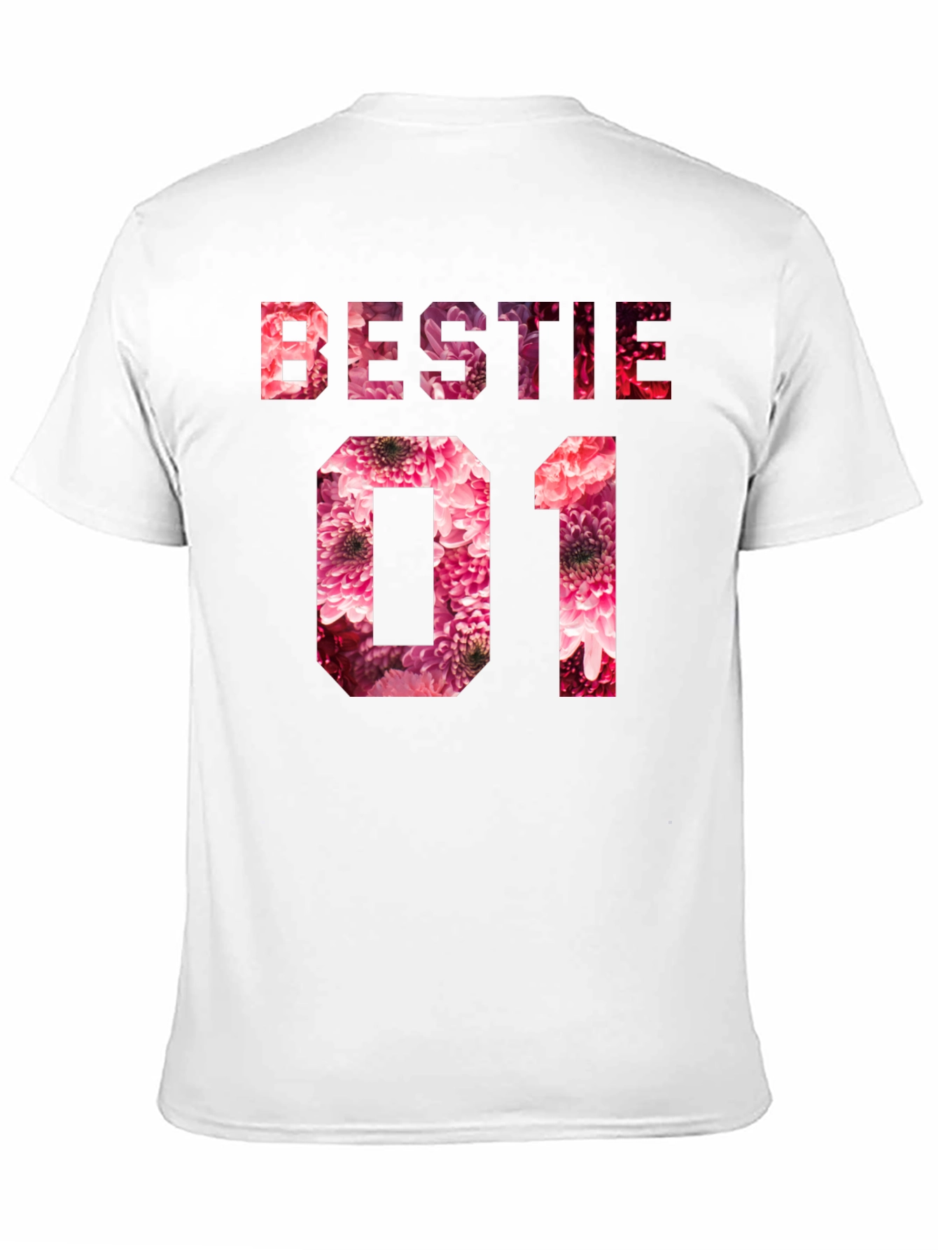 Bestie 01 Floral T-Shirt - Cute Matching Tee