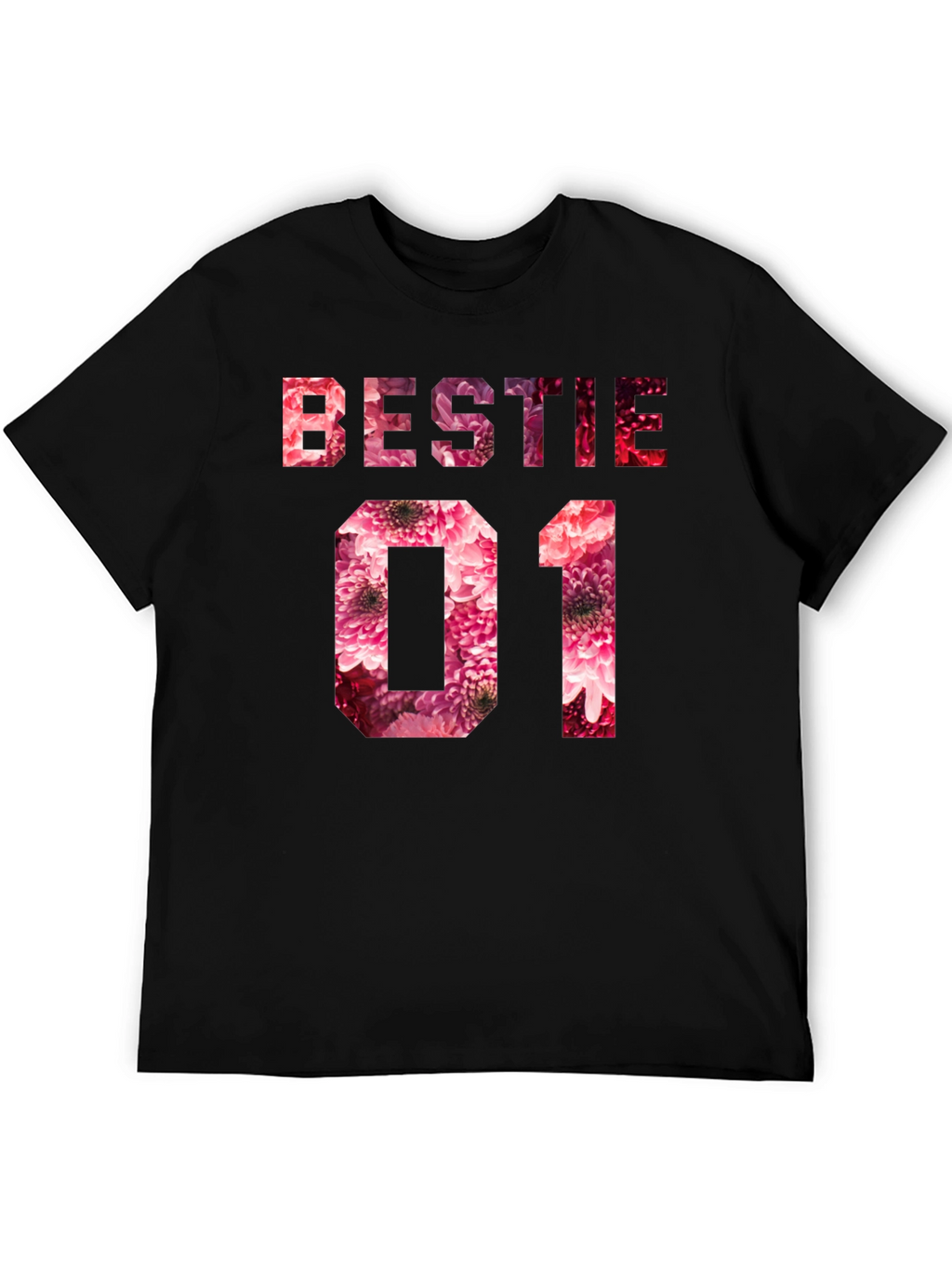 Bestie 01 Floral T-Shirt - Cute Matching Tee