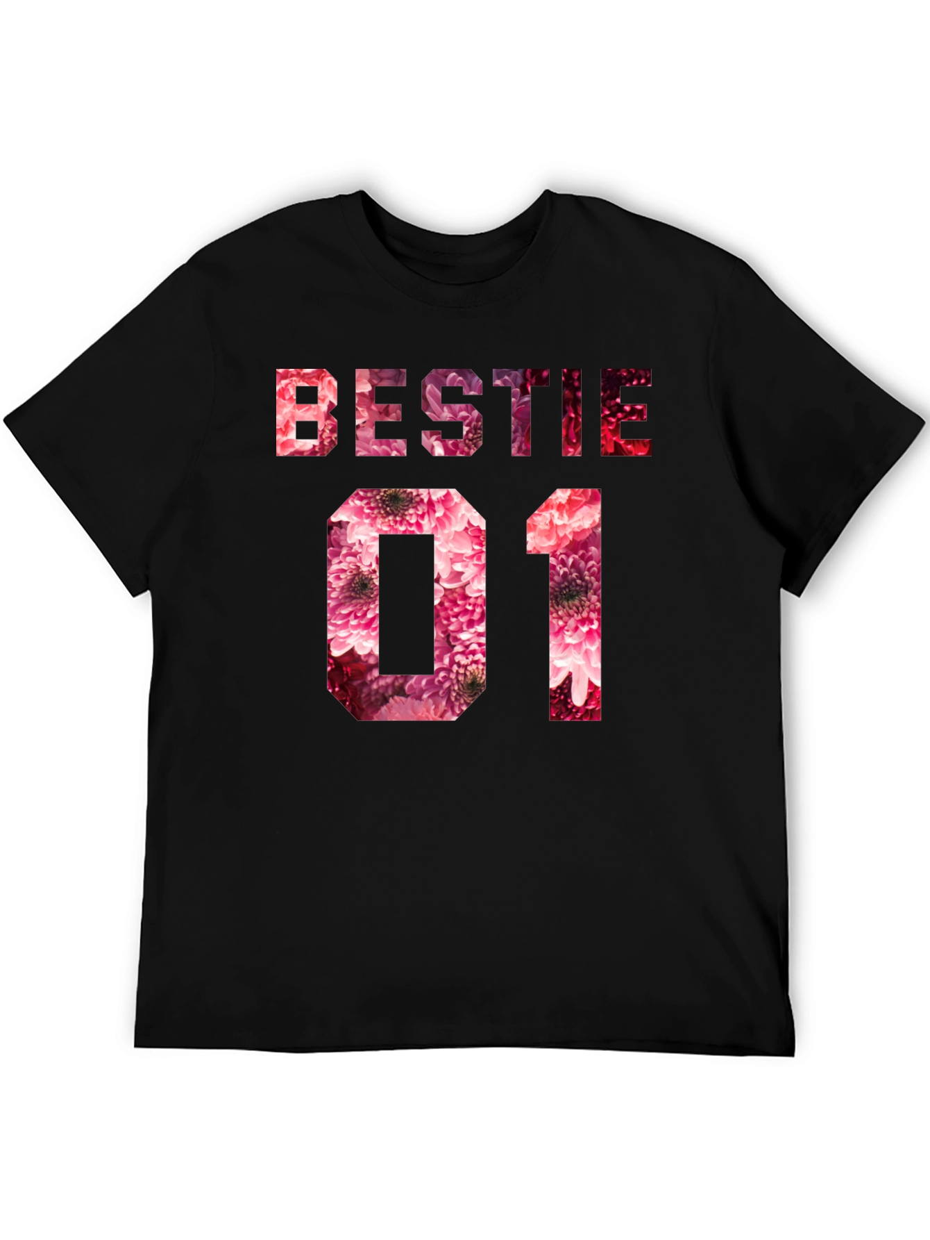Bestie 01 Floral T-Shirt - Cute Matching Tee