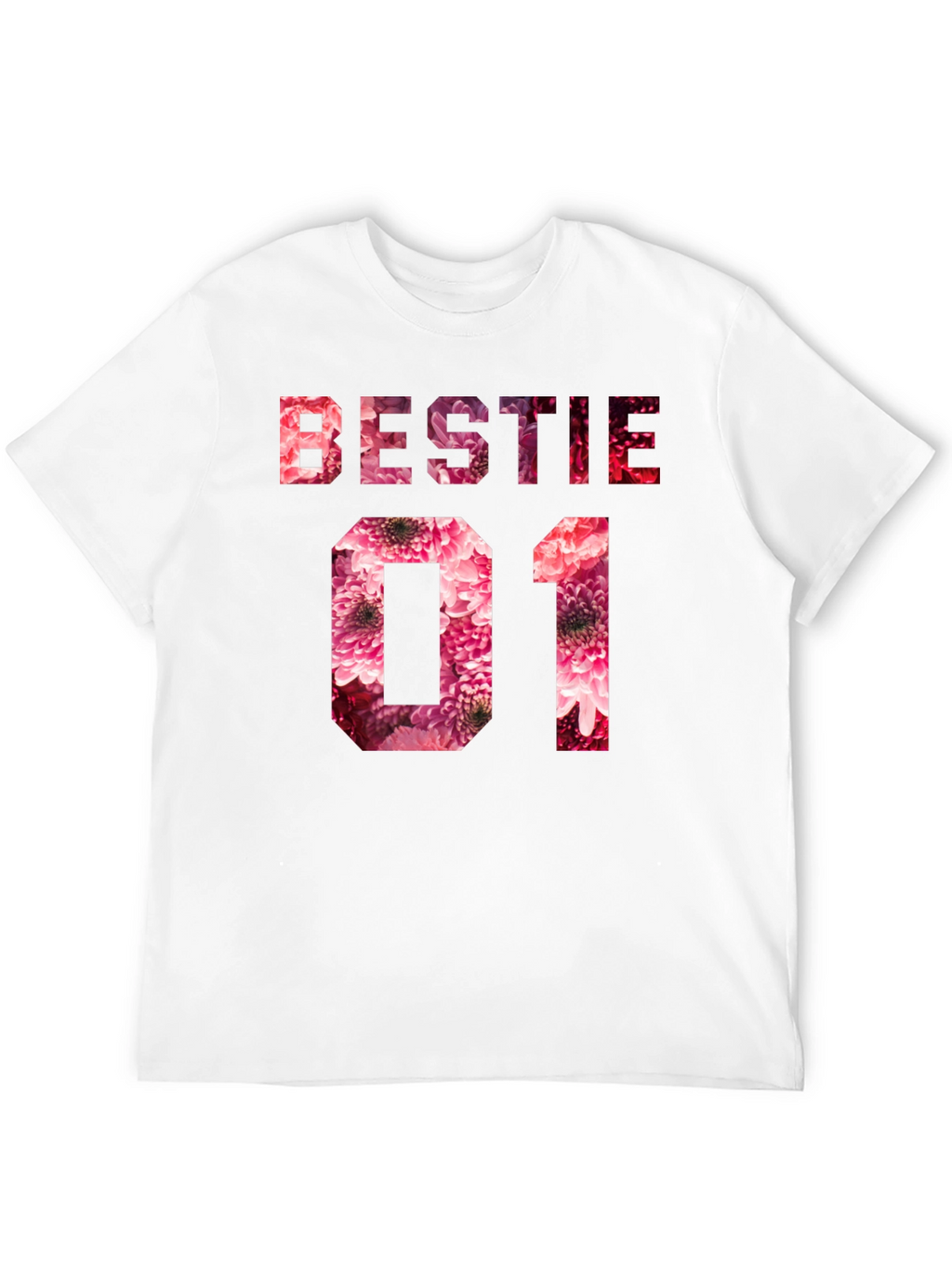 Bestie 01 Floral T-Shirt - Cute Matching Tee