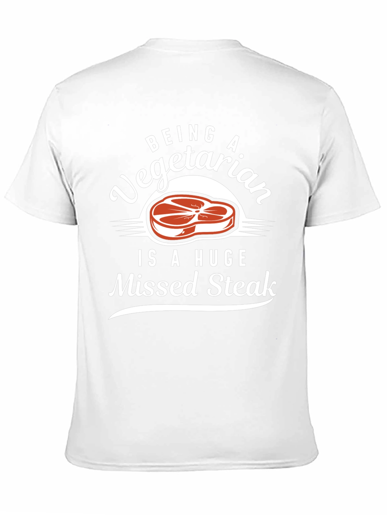 Vegetarian Missed Steak Graphic Tee - Funny Foodie Shirt