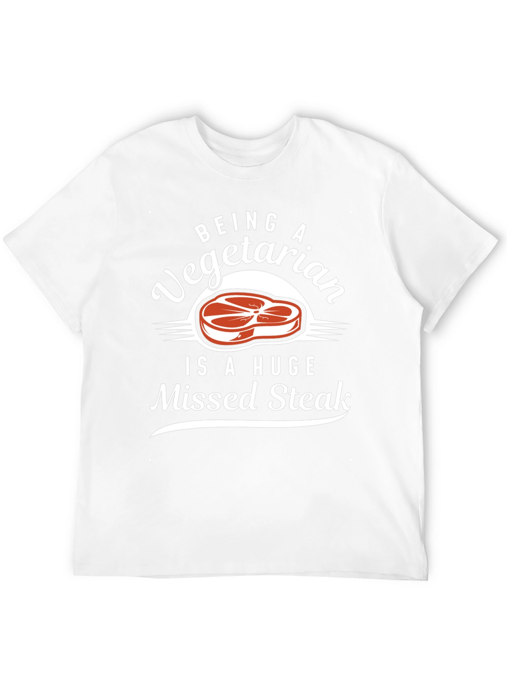 Vegetarian Missed Steak Graphic Tee - Funny Foodie Shirt