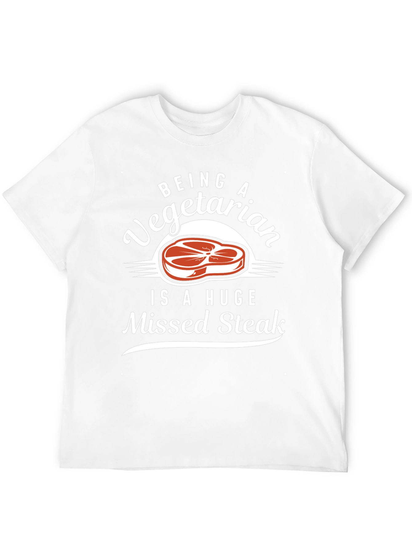 Vegetarian Missed Steak Graphic Tee - Funny Foodie Shirt