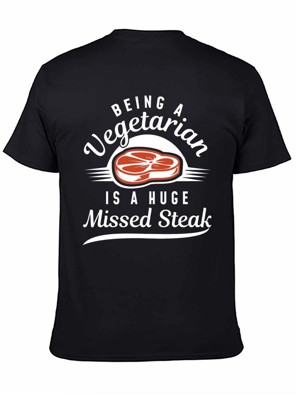 Vegetarian Missed Steak Graphic Tee - Funny Foodie Shirt