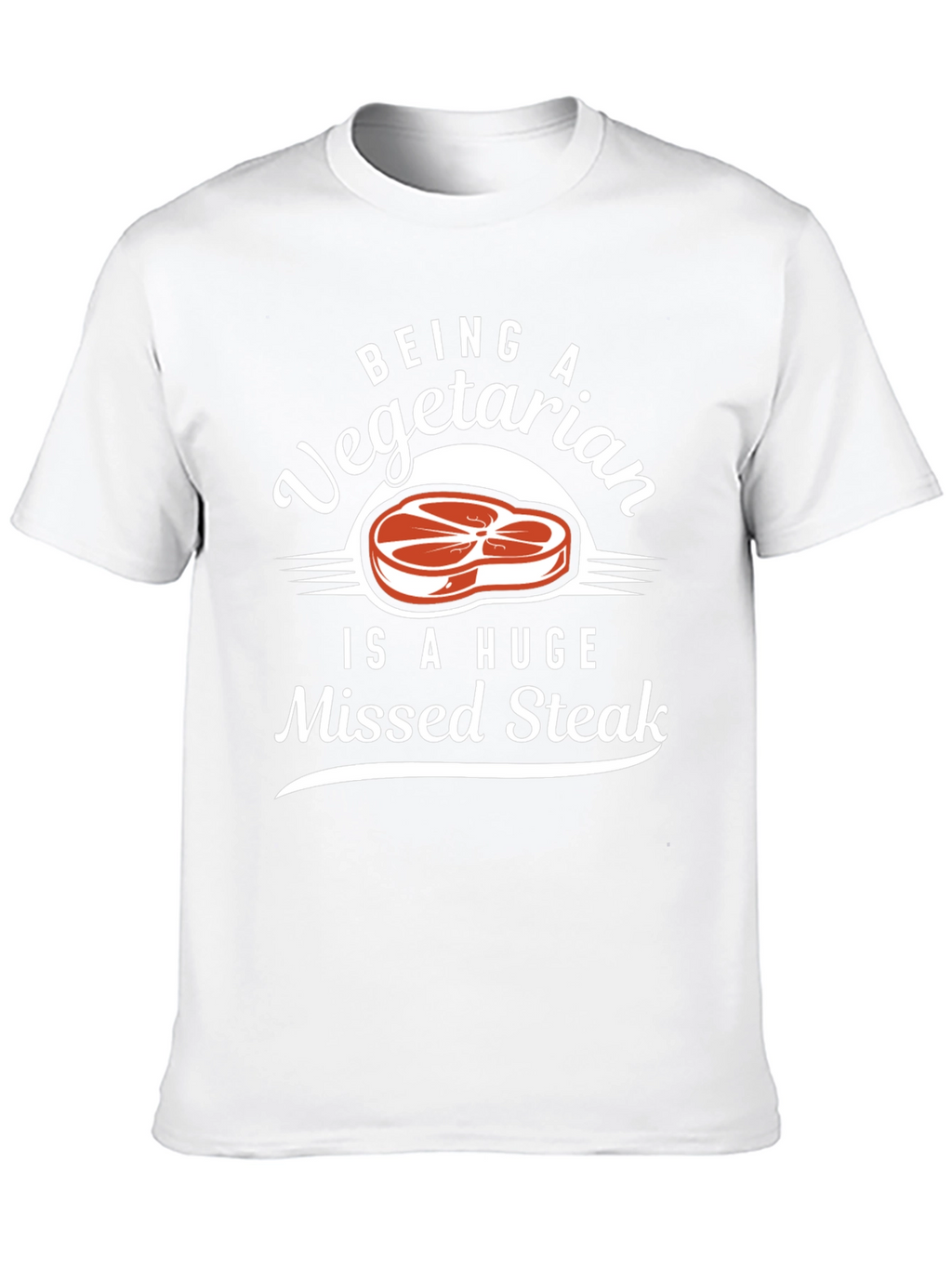 Vegetarian Missed Steak Graphic Tee - Funny Foodie Shirt