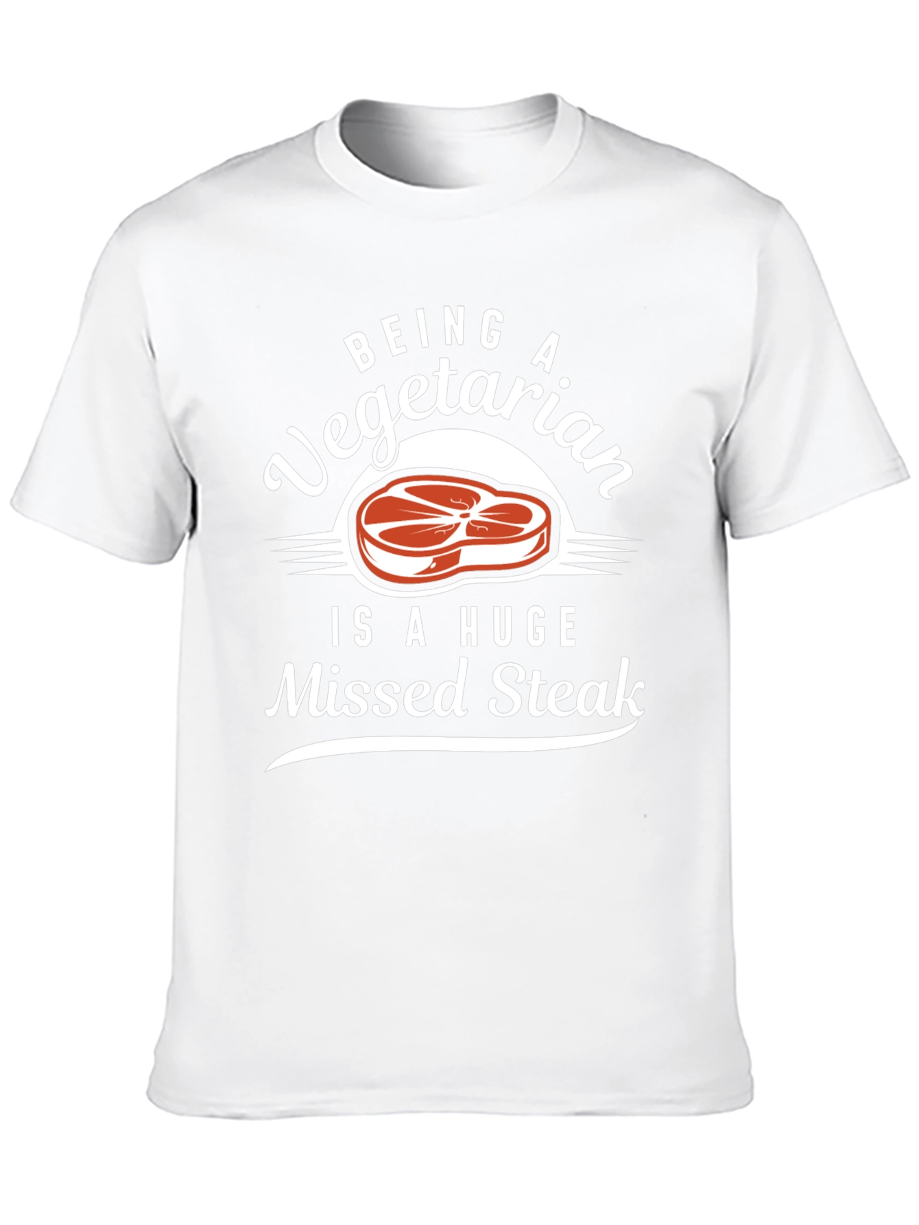 Vegetarian Missed Steak Graphic Tee - Funny Foodie Shirt