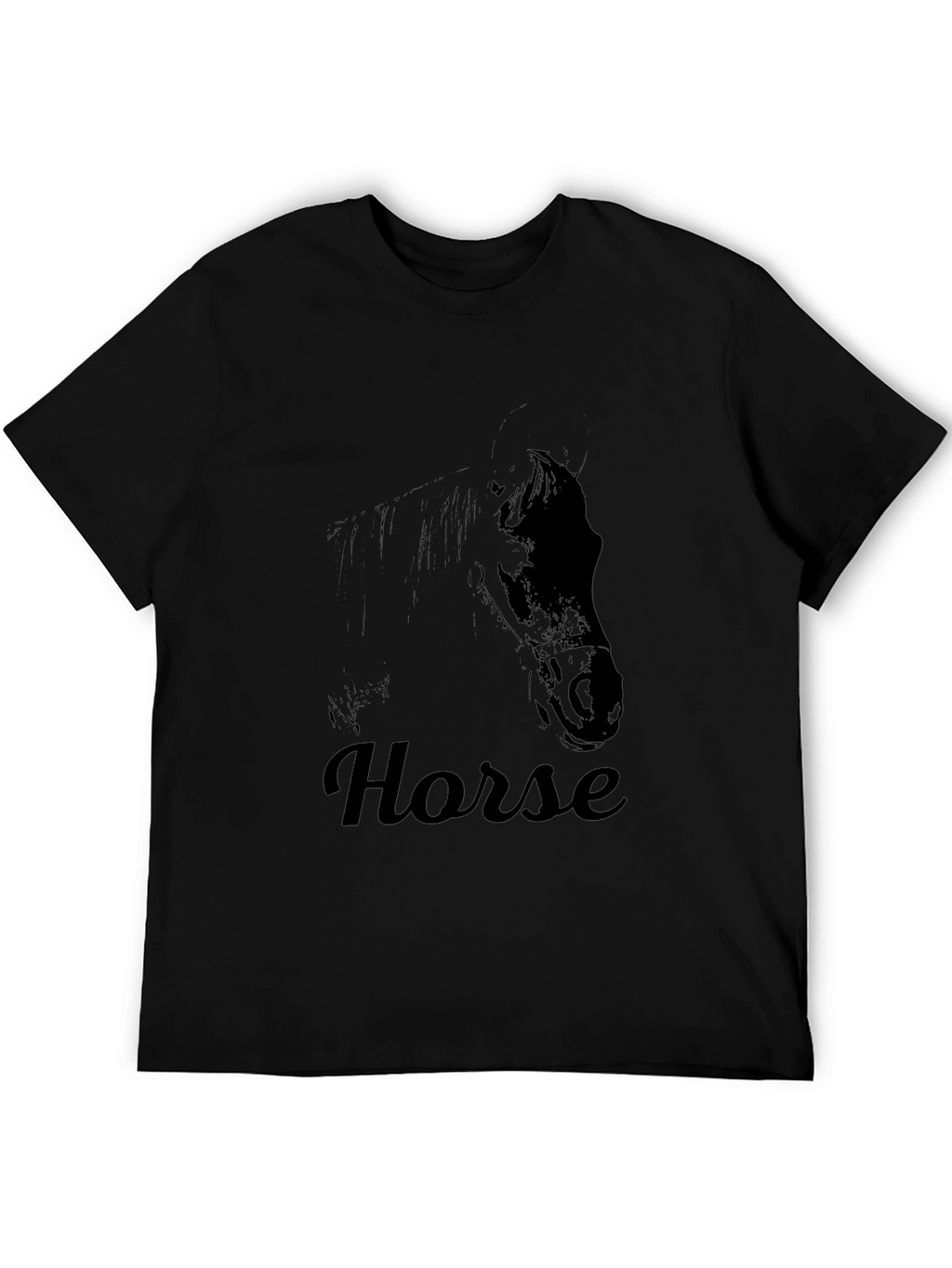 Black Horse Graphic Tee - Soft & Stylish
